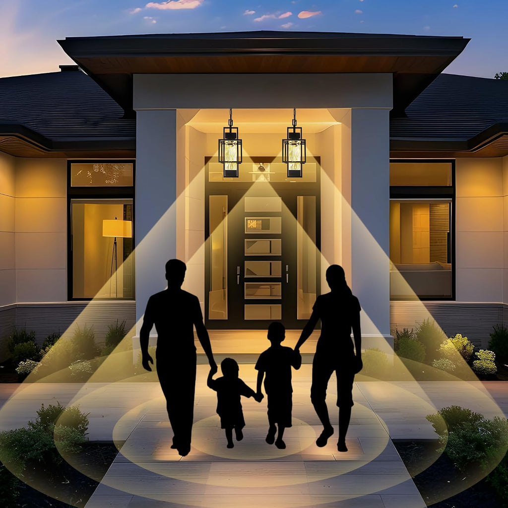 Motion Sensor 15" Outdoor Pendant Light Exterior Hanging Lantern