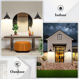 Gooseneck Outdoor Light Fixtures, 2-Pack Farmhouse Barn Lights for Porch