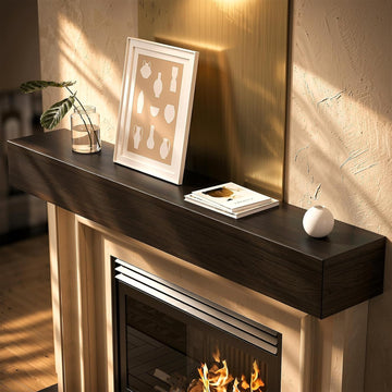 Handcrafted Wall-Mounted Floating Mantel Shelf Decoration Wood Fireplace Mantels Suitable for Living Rooms,Bedrooms
