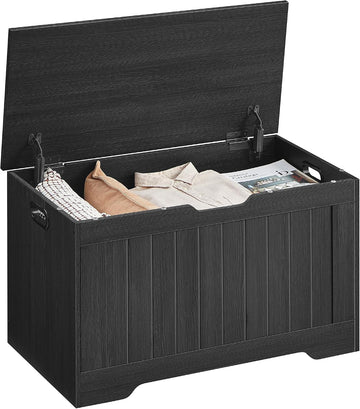 Storage Chest, 29.9 Inches Width Storage Bench, Entryway Bench with 2 Safety Hinges, Shoe Bench, Farmhouse Style
