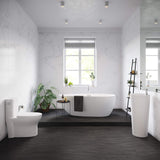 Pedestal Bathroom Sink – Glossy White Ceramic Basin