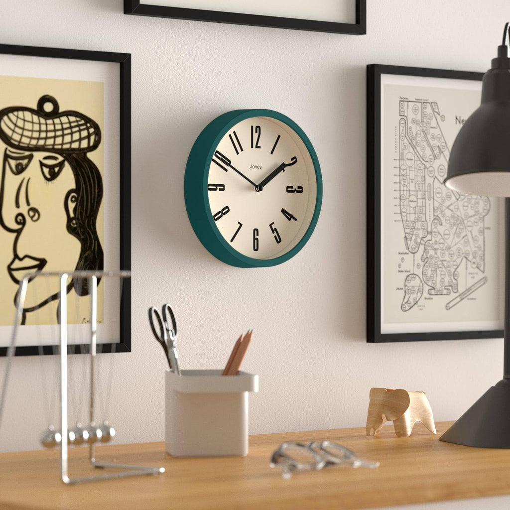Hot Tub wall Clock | Small Retro Round Clock | 8" | Green