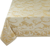 Harmony Scroll Woven Damask Fabric Tablecloth, Everyday, Parties, Special Occasions, Weddings and Ho