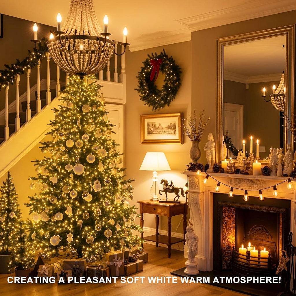 Flame Tip Clear B11 Candle Light Bulb Indoor LED Filament Chandelier Candelabra Bulb E26 Medium Base, Dimmable Warm