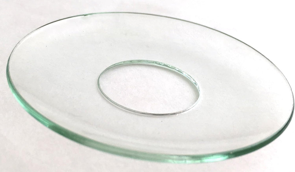 Plain Glass Candle Wax Bobeches, Clear, 2.75 Inch - Set of 2