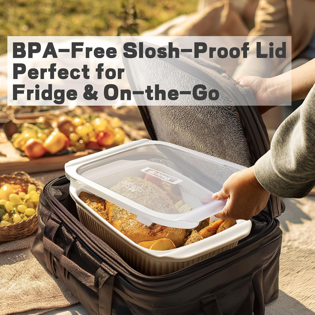 Casserole Dishes For Oven, Ceramic Dish, Large Lasagna Pan With Handles, Pan Casserole Dish, Rectangular Bakeware
