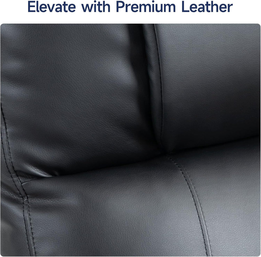 Power Lift Recliner Chair for Elderly with Massage & Heat, PU Leather Electric Recliner with USB Charge Port, 160°