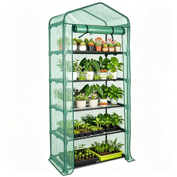 5 Tier Mini Sun Shade Greenhouse - 75'' H x 27'' L x 19'' W