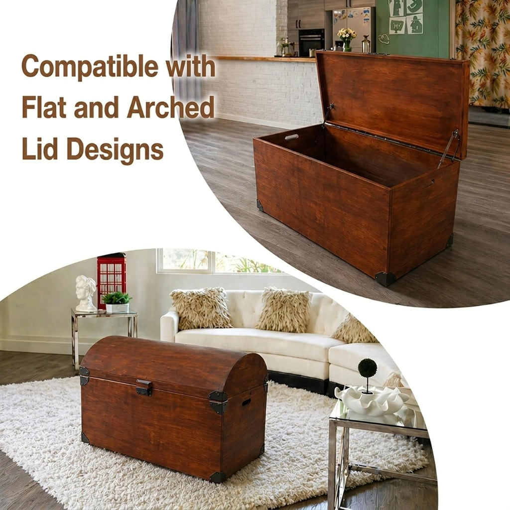 Soft Close Hinges for Toy Box, Slow Closing Safety Hinges for Toy Chest, Storage Bench, Wooden Chest & Toy Box, Prevent