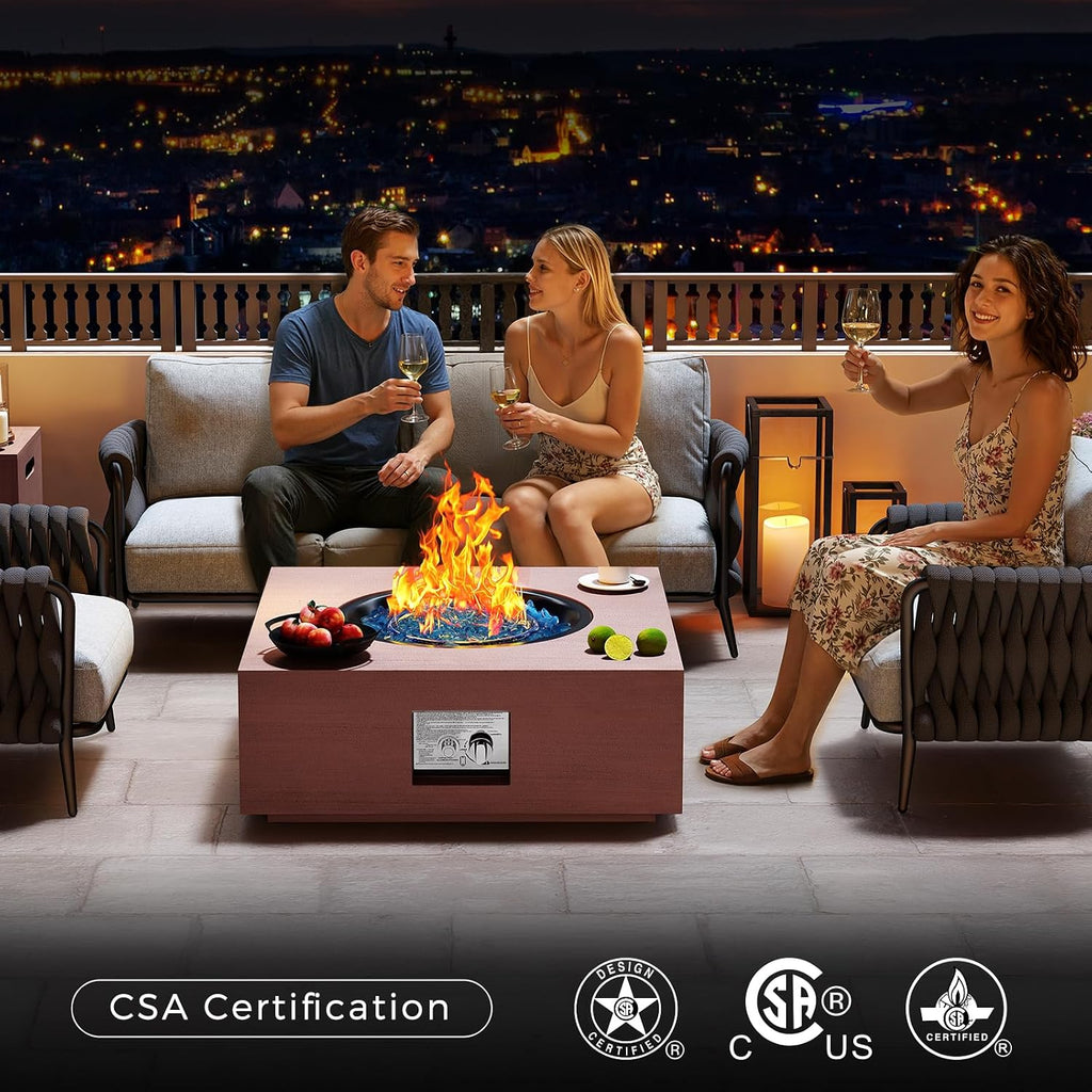 28 Inch Fire Pit Table Propane Fire Pit 40,000btu Gas Fire Pits