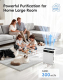 Air Purifier for Home with Pets, H13 HEPA & Washable Filter, Helps Capture Pet Hair, Dander, Dust & 