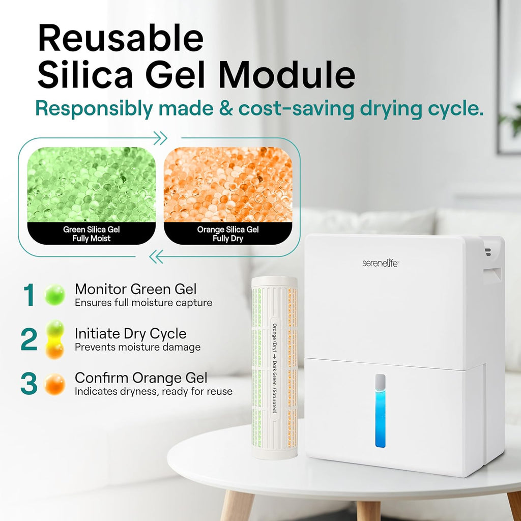 91 OZ Dehumidifier For Home | Covers 1200 SQ FT For Basements, Bedrooms