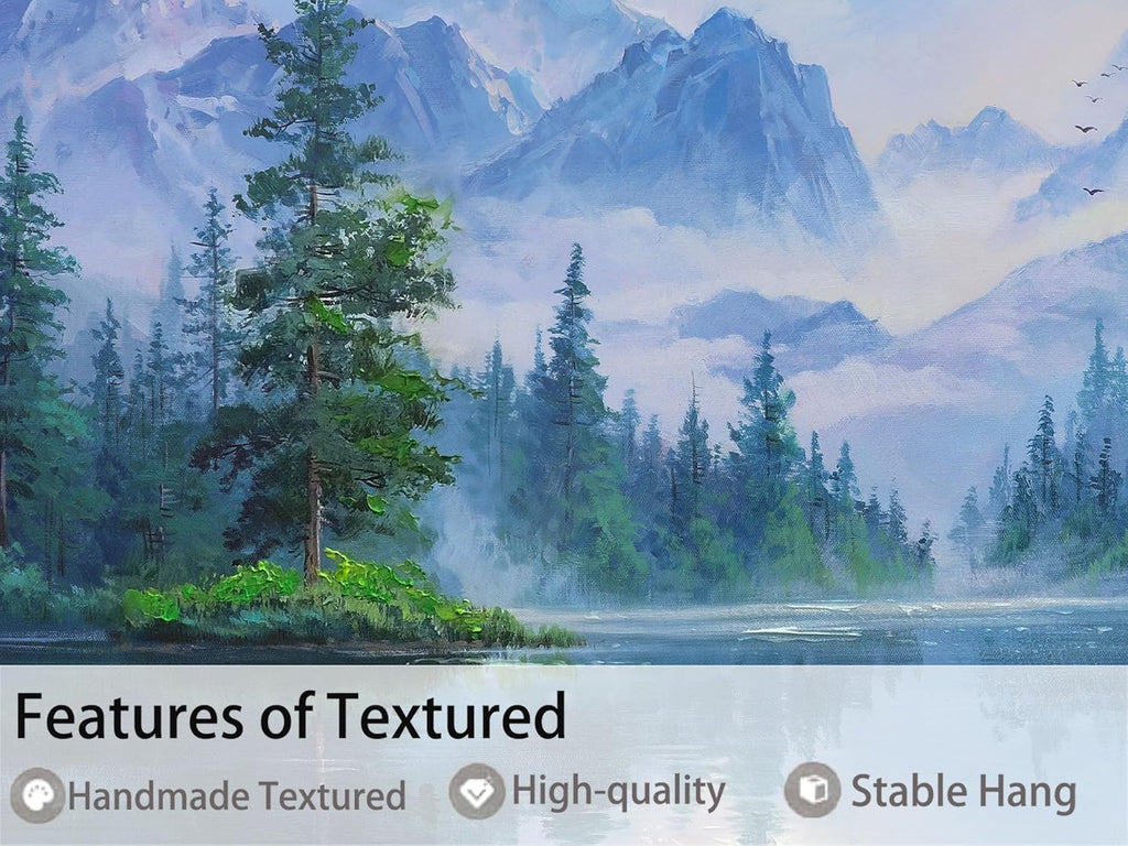 Large Landscape Wall Art Nature Canvas Textured Forest Scenery Pictures Wall Decor Living Room Paintings Artwork