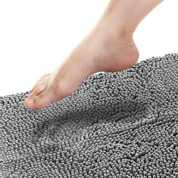 Bathroom Rugs, Extra-Thick Memory Foam Bath Mat, Ultra-Soft Chenille Microfiber, Highly Absorbent, Machine Washable