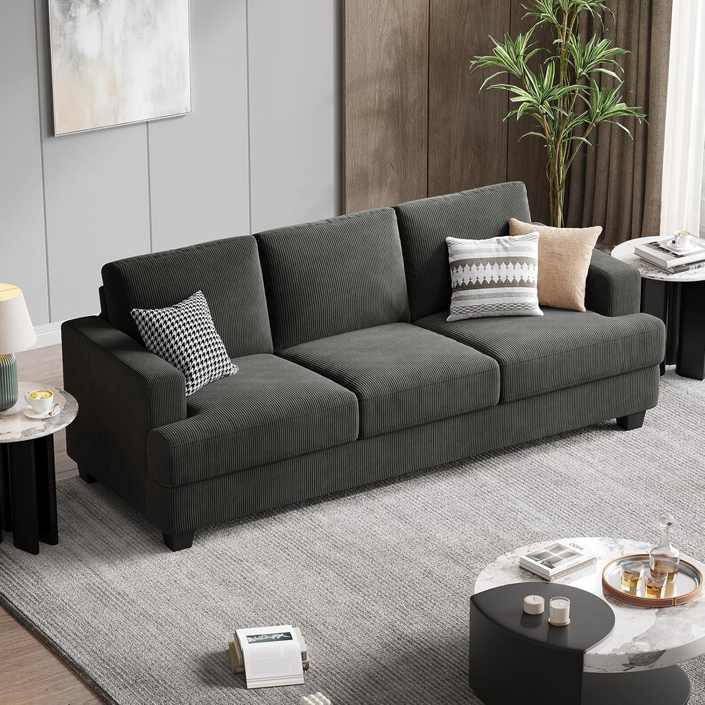 89 Inch Sofa with Extra Deep Seats Oversize, 3 Seater Sofa , Modern Couch and Sofa, Comfy Armrests and Seats and