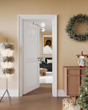18"x 80" Louvered Interior French Slab Door, Pre-Assembled White Primed Solid Core Panel w/o Prehung Jamb, Vented Door