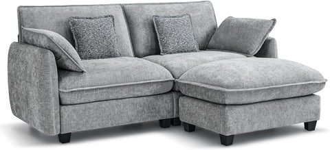 MCombo Oversized Modular Sectional Sofa, FSC Certified L Shaped Cloud Sectional Couches for Living Room