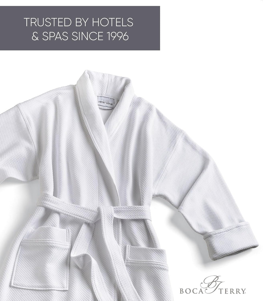 Terry Women's Soft Waffle Robe, Long Hotel Bathrobe, Spa Bath Robes | soft, luxury knit bath robe for women