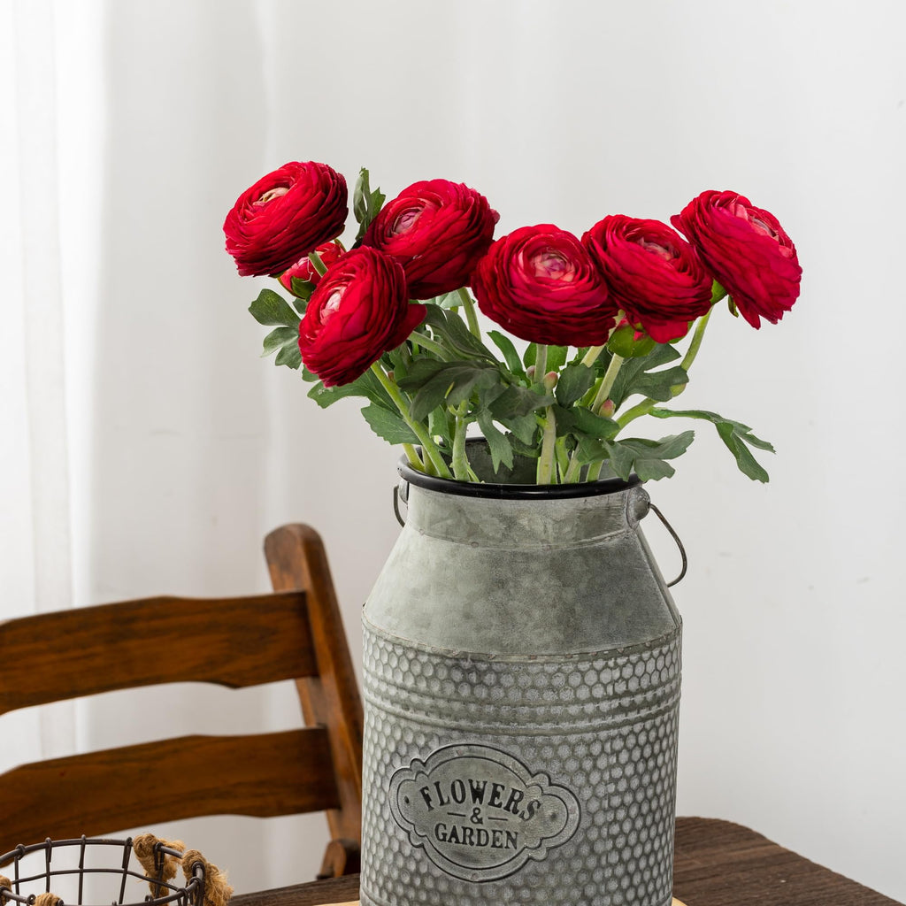 Ranunculus Flowers, Red, 6pcs