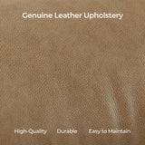 Modern Reclining Swivel Lounge Chair and Ottoman — Genuine Leather