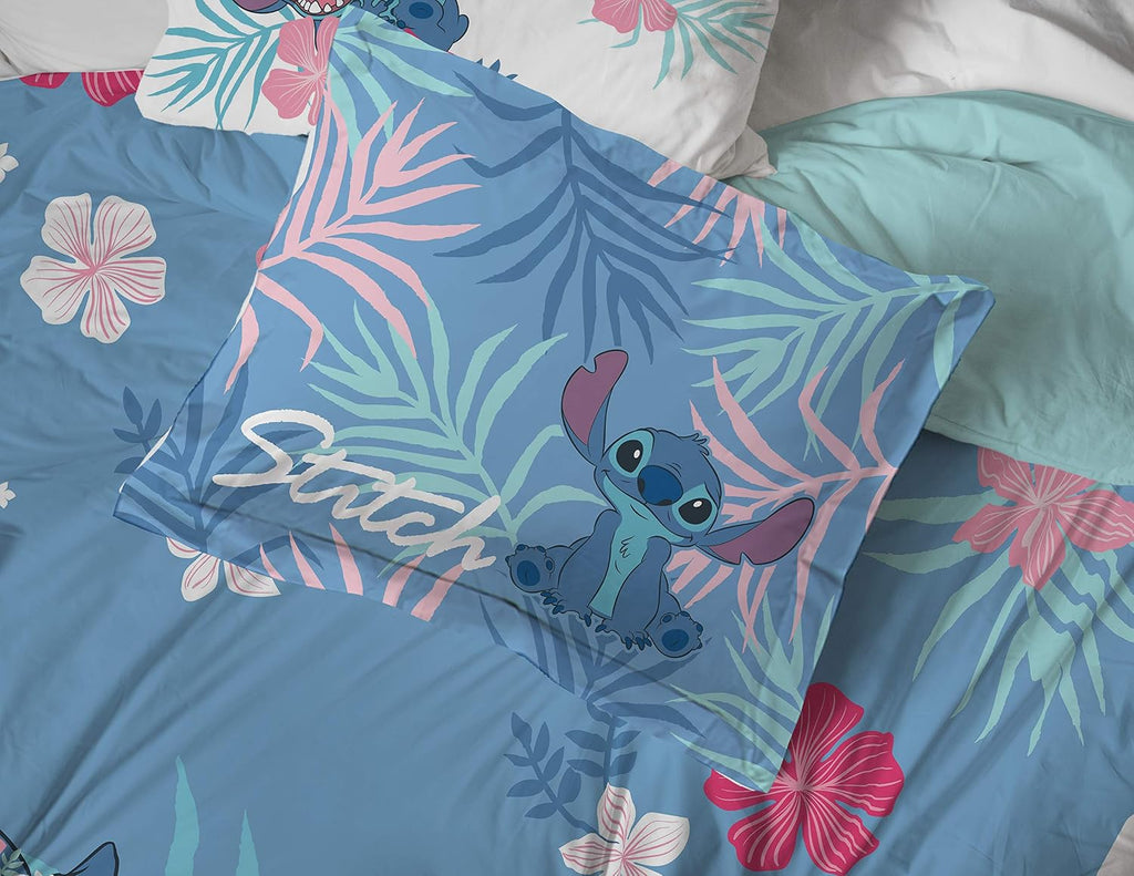 Lilo & Stitch Comforter Set - 5 Piece Kids Bed in a Bag Reversible Comforter & Sheet Set, Girls Bedding
