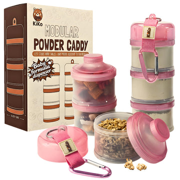 Formula Container to Go - Baby Essentials, Stackable Formula Dispenser for Night Feedings, Snacks and More - 2 Pack