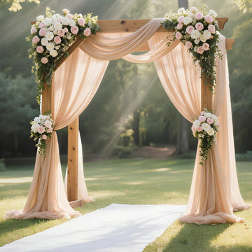 Wedding Arch Draping Fabric 28'' x 20FT Sheer Chiffon Drape Backdrop