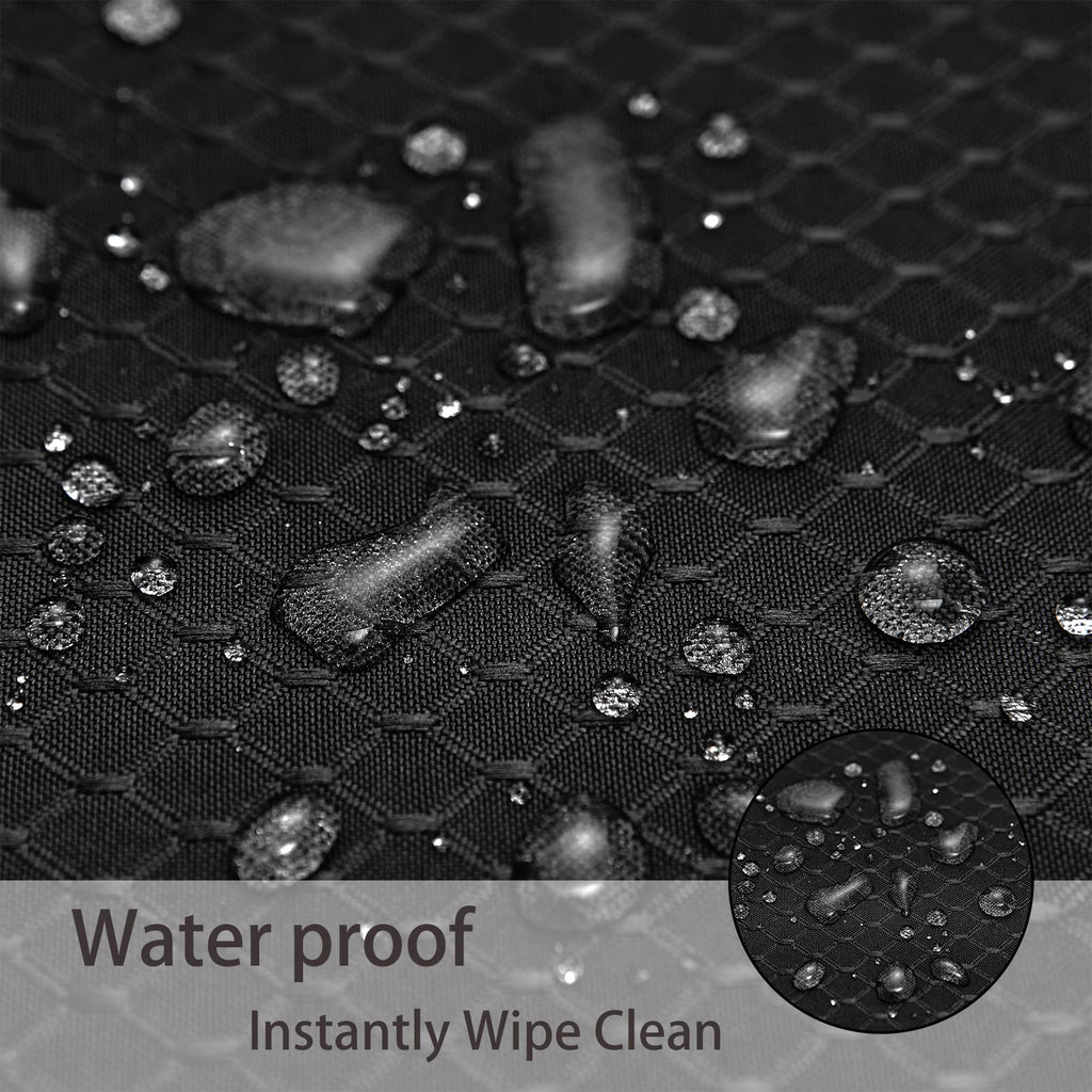 Black 13x19 Rectangle Waterproof Polyester Place Mats Set of 8