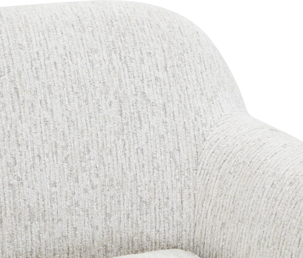 Couture Collection - Kaylana Light Grey Chenille Accent Chair, Curved Silhouette, Plush Modern Design, Fully