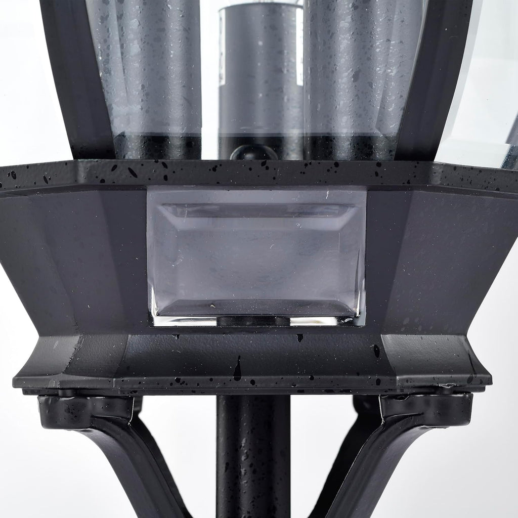 3 Light - 21 in. Post Lantern - Clear Beveled Glass