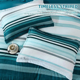 Dobuyly Teal Queen Comforter Set 7 Pieces