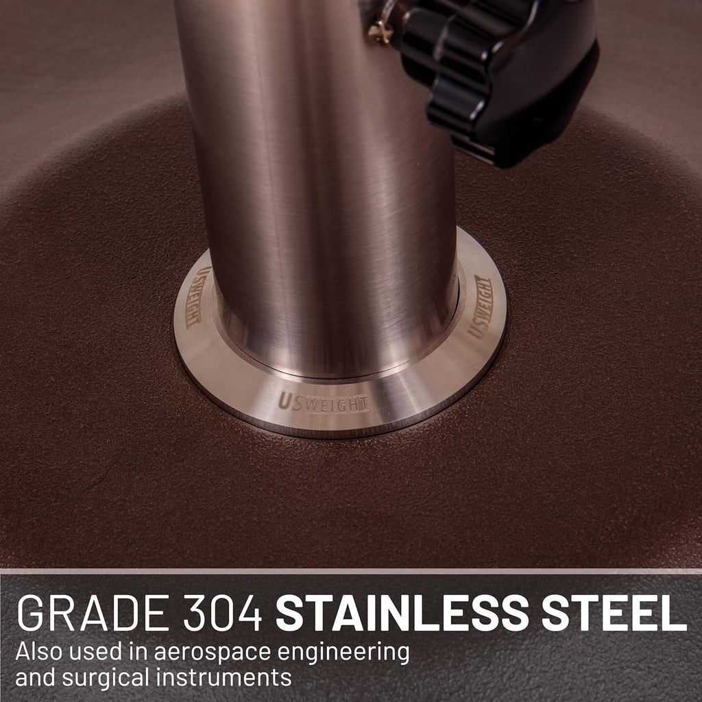 Fillable 120lb Capacity Commercial Free Standing Umbrella Base Heavy Duty, Umbrella Base with Wheels