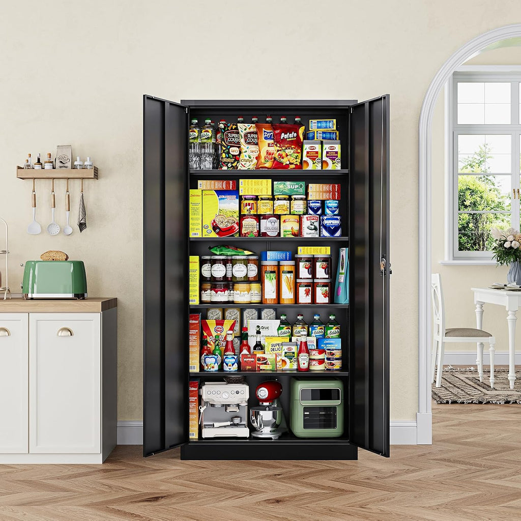 Metal Garage Storage Cabinets with Lock Door and Adjustable Shelves, Steel Tool Cabinets ,Warehouse Organisieren