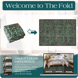 Dark Green Floral Entry Rug - 3x5 Soft Washable Bedroom Area Rug Non Slip Vintage Botanical Farmhous