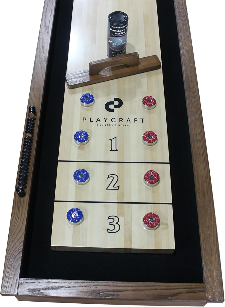 Montauk Pecan 12' Shuffleboard Table