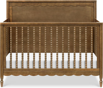 Ambrosia 4-in-1 Baby Convertible Crib, Natural Walnut | GREENGUARD Certified, Converts to Toddler Bed, Daybed &
