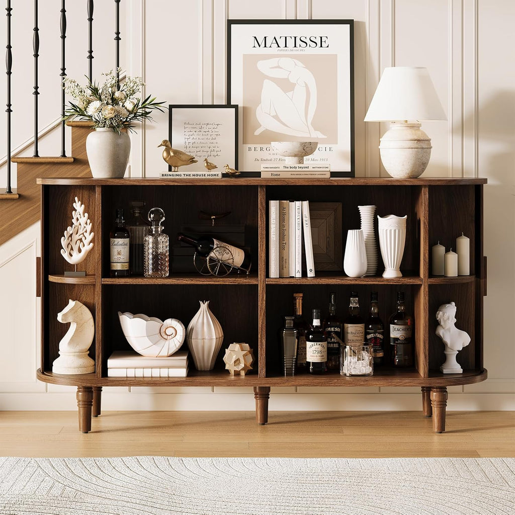 Sideboard Buffet Cabinet with Storage - Accent Kitchen Credenza Console Table with Sliding Door & Adjustable Shelf