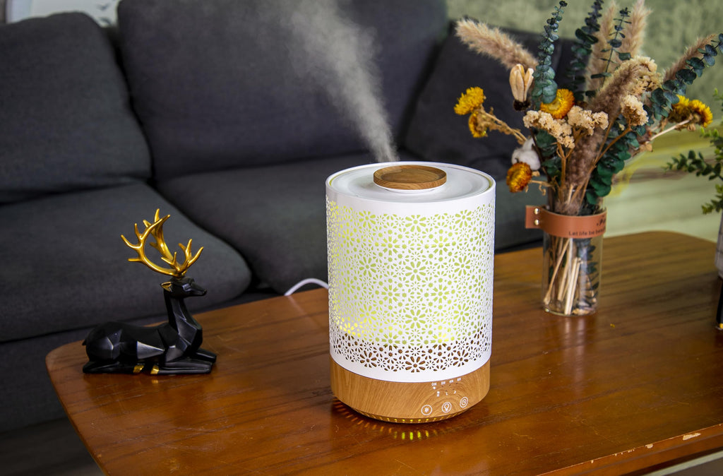 2500 ML Humidifier with Essential Oil Diffuser Décor Wood Grain