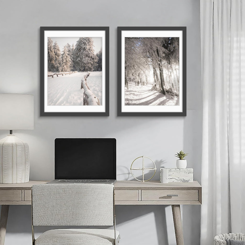 18x24 Picture Frame Set of 2, for Wall Mounting Display, Black