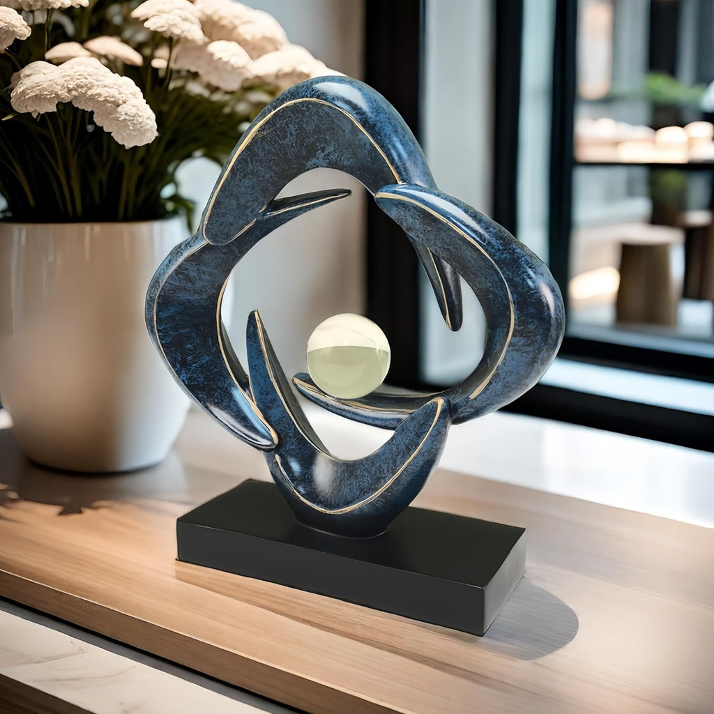Home Decor Abstract Decorative Sculpture Decorations Dining Room Office, Resin Art Statues Coffee Table Bookshelf