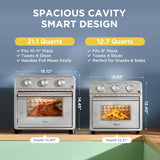 Neo 12.7 Quarts Compact Air Fryer Toaster Oven Combo with Air Fry, Toast, Pizza, Broil, Bake, and Reheat Functions