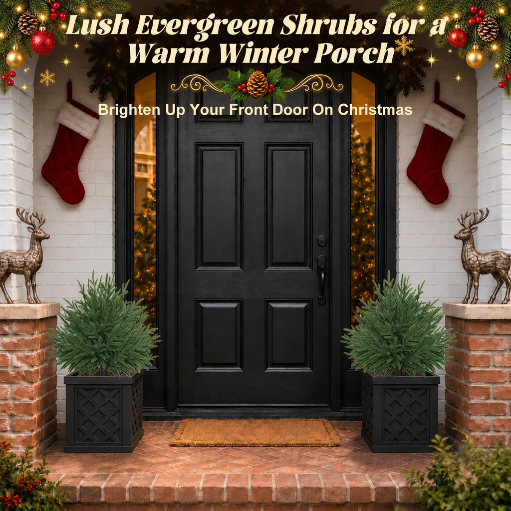Artificial Norfolk Pine Tree Outdoor Christmas Decor, 2FT Topiary