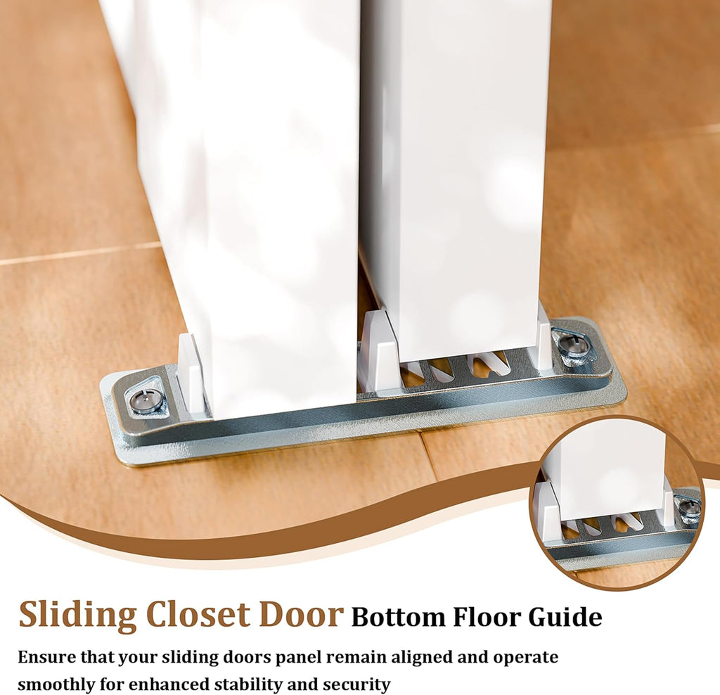 Sliding Closet Doors, 96" x 80" (Double 48") Bypass Closet Door, 2-Panel Interior Sliding Door with 