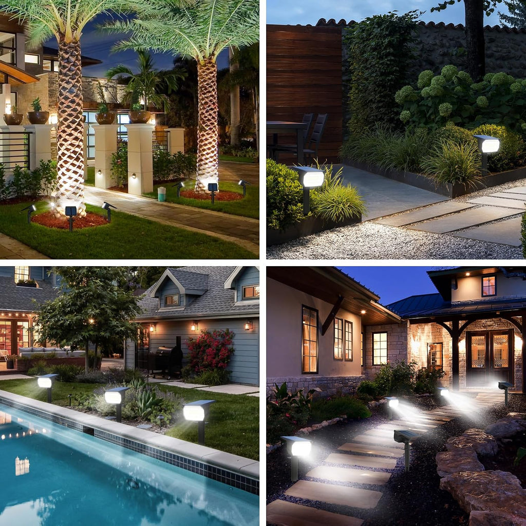 Solar Lights Outdoor Waterproof, Motion Sensor Spot Lights- 4 Pack/56 LED/3 Modes Solar Powered Spotlights 2-in-1
