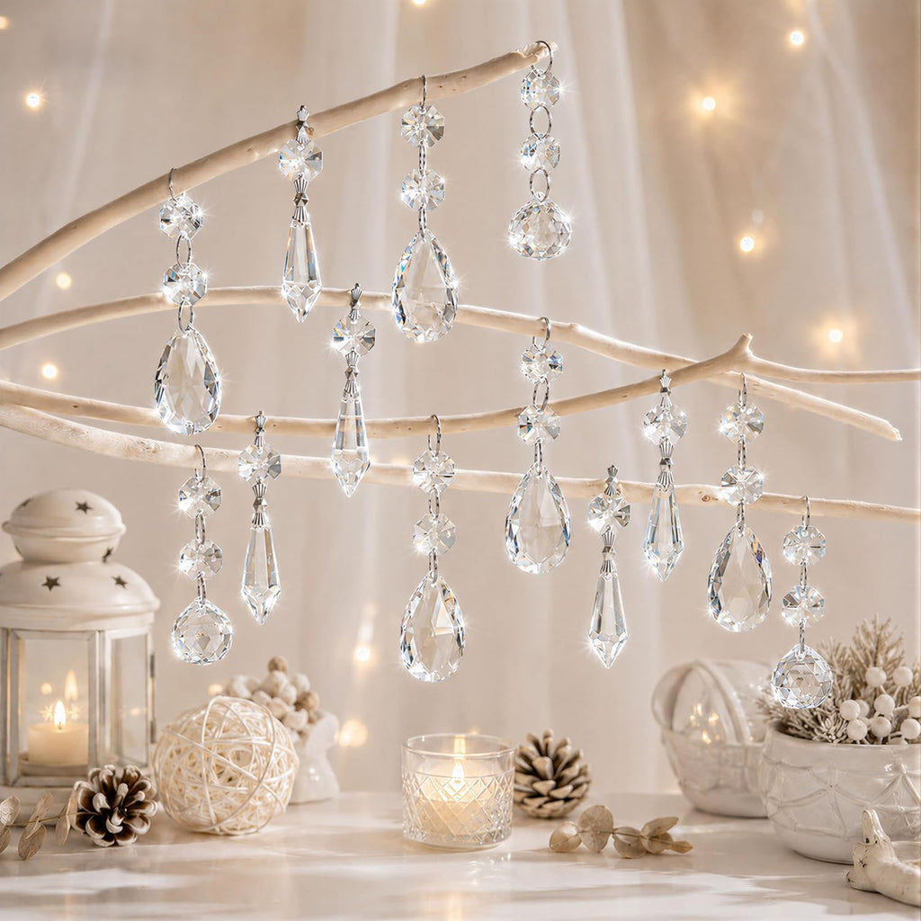 50pcs Assorted Chandelier Crystal Prism Replacement Suncatcher