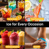 Nugget Ice Maker Countertop, Portable Ice Makers Machine with Removable Basket and Scoop, Self-Cleaning, Quiet, 6-Min
