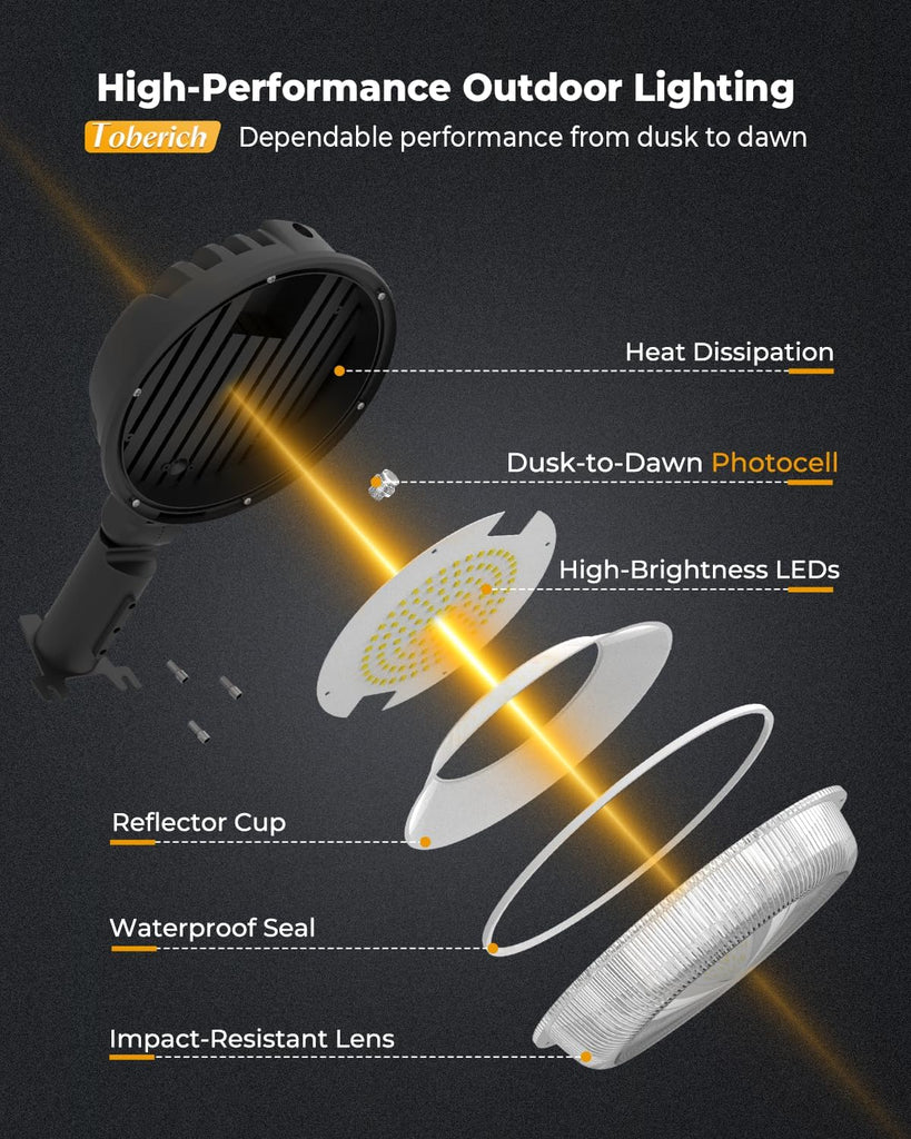 150W LED Barn Light Dusk to Dawn, 20000LM Outdoor Yard Light 6500K | Ultra Bright Security Light, Adjustable Angle
