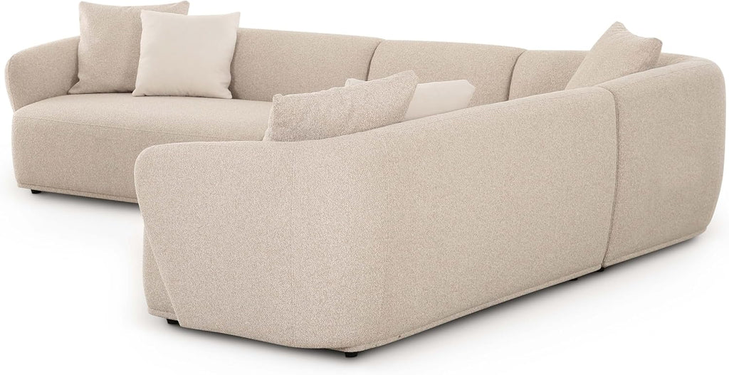 Sylvie Cream Boucle 4-Piece Sectional