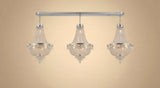 Set of 3 French Empire Crystal Chandeliers - Silver Finish - H30" X W17" 4 Lights Each - Dining Room, Foyer, Entry Way, Living Room