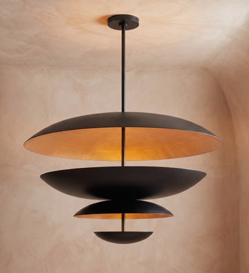 Inspired Cosmic Style Four-Tier 36" Round Chandelier Bronze - Main Product View